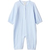 image:imageAmazon Essentials x Sofia Grainge Unisex Babies Cotton Gauze Long Sleeve RomperLight Blue