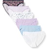 image:imageAmazon Essentials Womens Cotton Stretch HighCut Bikini PantyMulticolorDitsyFloralStripe