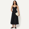 image:imageAmazon Essentials Womens Fit amp Flare Thin Strap Cotton Poplin Midi DressBlack