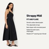 image:imageAmazon Essentials Womens Fit amp Flare Thin Strap Cotton Poplin Midi DressBlack
