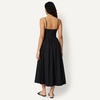 image:imageAmazon Essentials Womens Fit amp Flare Thin Strap Cotton Poplin Midi DressBlack