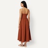 image:imageAmazon Essentials Womens Fit amp Flare Thin Strap Cotton Poplin Midi DressBrick Red