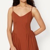 image:imageAmazon Essentials Womens Fit amp Flare Thin Strap Cotton Poplin Midi DressBrick Red