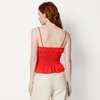 image:imageAmazon Essentials Womens RegularFit Smocked Cotton Stretch Poplin TankRed
