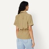 image:imageAmazon Essentials Womens RelaxedFit Linen Blend Wide Sleeve Shirt with Adjustable WaistTan