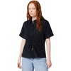 image:imageAmazon Essentials Womens RelaxedFit Linen Blend Wide Sleeve Shirt with Adjustable WaistBlack