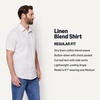 image:imageAmazon Essentials Mens Regular Fit Short Sleeve Linen ShirtDove Grey