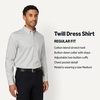 image:imageAmazon Essentials Mens Regular Fit Stretch Wrinkle Free Button Down Collar Dress ShirtGrey