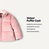image:imageAmazon Essentials x Sofia Grainge Toddler and Baby Girls Velour Puffer Jacket Fleece Lined Insulated for Warmth FullLength Zip