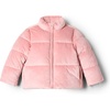 image:imageAmazon Essentials x Sofia Grainge Toddler and Baby Girls Velour Puffer Jacket Fleece Lined Insulated for Warmth FullLength Zip