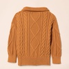 image:imageAmazon Essentials Boys and Toddlers QuarterZip Cotton CableKnit RelaxedFit SweaterCaramel