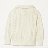image:imageAmazon Essentials Boys and Toddlers QuarterZip Cotton CableKnit RelaxedFit SweaterEggshell White
