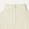 image:imageAmazon Essentials Boys and Toddlers QuarterZip Cotton CableKnit RelaxedFit SweaterEggshell White