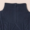 image:imageAmazon Essentials Boys and Toddlers QuarterZip Cotton CableKnit RelaxedFit SweaterNavy