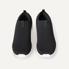 image:imageAmazon Essentials Unisex Kids and Toddlers Knit Light Weight Slip On SneakerBlackWhite