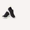 image:imageAmazon Essentials Unisex Kids and Toddlers Knit Light Weight Slip On SneakerBlackWhite
