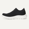 image:imageAmazon Essentials Unisex Kids and Toddlers Knit Light Weight Slip On SneakerBlackWhite