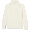image:imageAmazon Essentials Boys and Toddlers QuarterZip Cotton CableKnit RelaxedFit SweaterEggshell White