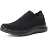image:imageAmazon Essentials Unisex Kids and Toddlers Knit Light Weight Slip On SneakerBlack