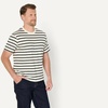 image:imageAmazon Essentials Mens Relaxed Fit Cotton Jersey TShirt Soft FabricEggshell White Black Mariner Stripe