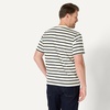 image:imageAmazon Essentials Mens Relaxed Fit Cotton Jersey TShirt Soft FabricEggshell White Black Mariner Stripe