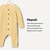 image:imageAmazon Essentials x Sofia Grainge Unisex Babies Cotton Knit PlaysuitButter Yellow