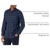 image:imageAmazon Essentials Mens Regular Fit LongSleeve Flannel Shirt Soft Brushed Cotton Lightweight yet WarmBlack Blue Buffalo Plaid