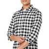 image:imageAmazon Essentials Mens Regular Fit LongSleeve Flannel Shirt Soft Brushed Cotton Lightweight yet WarmBlack Buffalo Plaid