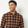 image:imageAmazon Essentials Mens Regular Fit LongSleeve Flannel Shirt Soft Brushed Cotton Lightweight yet WarmBlack Toffee Brown Buffalo Check