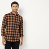 image:imageAmazon Essentials Mens Regular Fit LongSleeve Flannel Shirt Soft Brushed Cotton Lightweight yet WarmBlack Toffee Brown Buffalo Check
