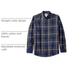 image:imageAmazon Essentials Mens Regular Fit LongSleeve Flannel Shirt Soft Brushed Cotton Lightweight yet WarmBlue Charcoal Heather Plaid