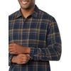 image:imageAmazon Essentials Mens Regular Fit LongSleeve Flannel Shirt Soft Brushed Cotton Lightweight yet WarmBrown Dark Navy Plaid