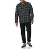 image:imageAmazon Essentials Mens Regular Fit LongSleeve Flannel Shirt Soft Brushed Cotton Lightweight yet WarmBrown Dark Navy Plaid