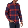 image:imageAmazon Essentials Mens Regular Fit LongSleeve Flannel Shirt Soft Brushed Cotton Lightweight yet WarmDark Blue Orange Large Plaid