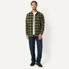 image:imageAmazon Essentials Mens RegularFit LongSleeve Flannel Shirt ButtonUp Cotton Twill Double Chest PocketsDark Olive Plaid