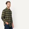 image:imageAmazon Essentials Mens RegularFit LongSleeve Flannel Shirt ButtonUp Cotton Twill Double Chest PocketsDark Olive Plaid
