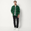 image:imageAmazon Essentials Mens RegularFit LongSleeve Flannel Shirt ButtonUp Cotton Twill Double Chest PocketsGreen Shadow Plaid