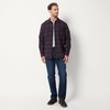 image:imageAmazon Essentials Mens RegularFit LongSleeve Flannel Shirt ButtonUp Cotton Twill Double Chest PocketsNavy Chocolate Plaid