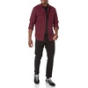image:imageAmazon Essentials Mens SlimFit Flannel LongSleeve Shirt TwoPocket PlaidBurgundy Heather