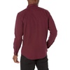 image:imageAmazon Essentials Mens SlimFit Flannel LongSleeve Shirt TwoPocket PlaidBurgundy Heather