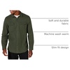 image:imageAmazon Essentials Mens SlimFit Flannel LongSleeve Shirt TwoPocket PlaidOlive Heather