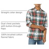 image:imageAmazon Essentials Mens SlimFit Flannel LongSleeve Shirt TwoPocket PlaidRed White Tartan Plaid