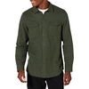 image:imageAmazon Essentials Mens SlimFit Flannel LongSleeve Shirt TwoPocket PlaidOlive Heather