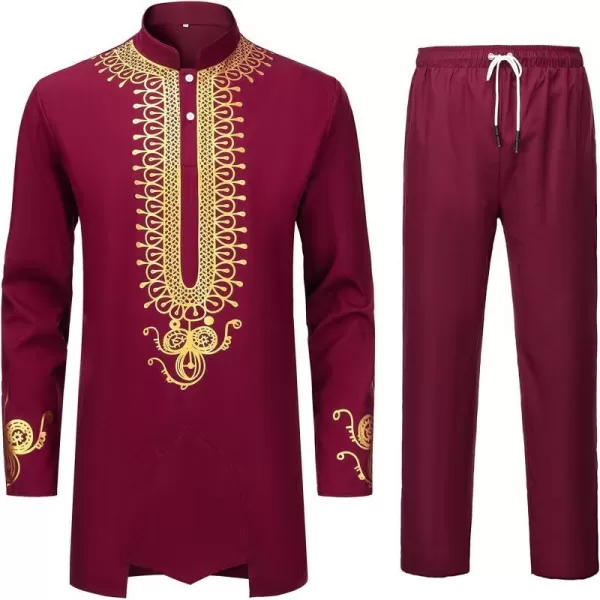 Burgundy With Gold