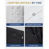 imageYND Mens 3 Piece Luxury Tuxedo Set Jacquard Slim Fit Shawl Lapel Jacket Vest ampamp Pants with Bow Tie Premium Tuxedo for MenNatural White