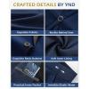 imageYND Mens 3 Piece Slim Fit Tuxedo Set One Button Shawl Collar Solid Jacket Vest Pants with Bow TieFuchsia