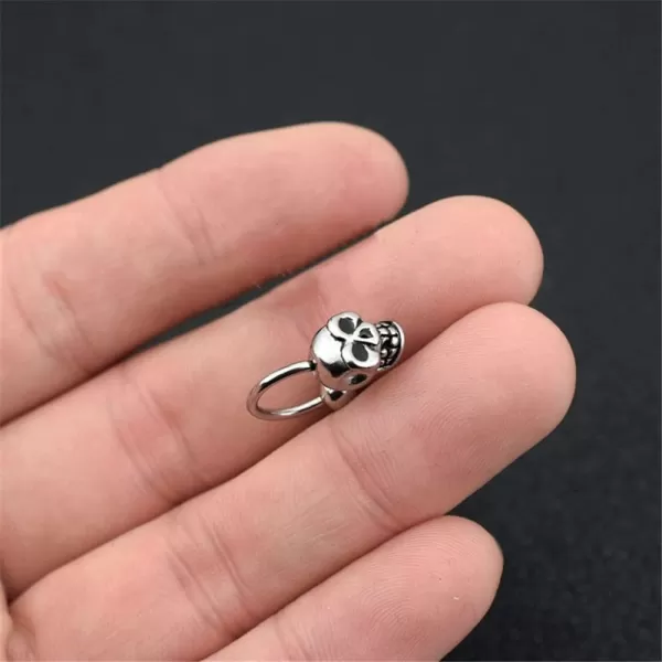 16G Skull Bead Cartilage Huggie Hoop Earrings for Women Girls Stainless Steel Vintage Small Skeleton 4mm Ball Back Stud Earring Hypoallergenic Punk Halloween Body Piercing Jewelry Unisex Gifts16G Skull Bead Cartilage Huggie Hoop Earrings for Women Girls Stainless Steel Vintage Small Skeleton 4mm Ball Back Stud Earring Hypoallergenic Punk Halloween Body Piercing Jewelry Unisex Gifts
