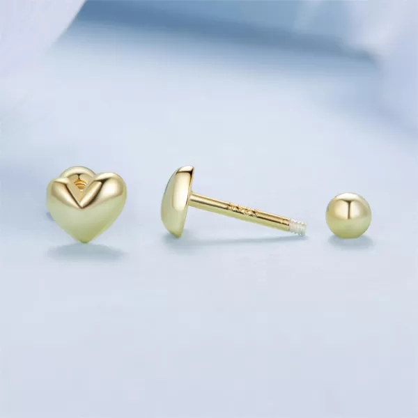 18g Gold Mini Heart Sterling Silver Hypoallergenic Pierced Earrings for Women Girls Teens Minimalist Love Hearted Bead Stud Tiny Small Cartilage 3mm Ball Screw Back Tragus Cute Birthday Christmas Valentines Jewelry Gifts18g Gold Mini Heart Sterling Silver Hypoallergenic Pierced Earrings for Women Girls Teens Minimalist Love Hearted Bead Stud Tiny Small Cartilage 3mm Ball Screw Back Tragus Cute Birthday Christmas Valentines Jewelry Gifts