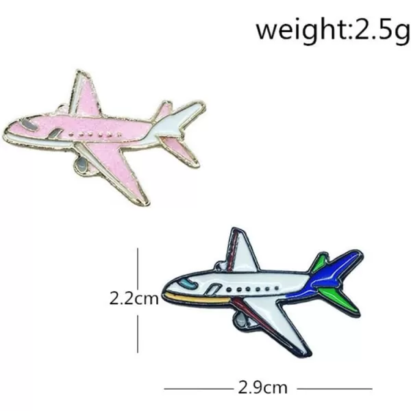 2pcs Cute Airplane Brooches for Women Girls Fashion Enameled Flying Plane Lapel Pins Badge Dress Suit Scarft Accessories Holiday Party Jewelry Unisex Souvenir Gifts for Flight Crew Aviator Lover2pcs Cute Airplane Brooches for Women Girls Fashion Enameled Flying Plane Lapel Pins Badge Dress Suit Scarft Accessories Holiday Party Jewelry Unisex Souvenir Gifts for Flight Crew Aviator Lover