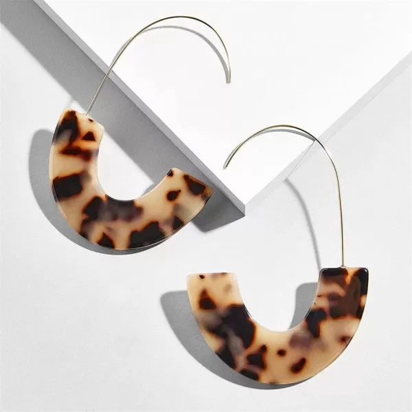 Acrylic Wire Drop Statement Lightweight Tortoise Hoop Earrings for Women Girls Resin Big Threader Dangle Stud Earring Fashion Cute Y2K Jewelry Leopard PrintAcrylic Wire Drop Statement Lightweight Tortoise Hoop Earrings for Women Girls Resin Big Threader Dangle Stud Earring Fashion Cute Y2K Jewelry Leopard Print